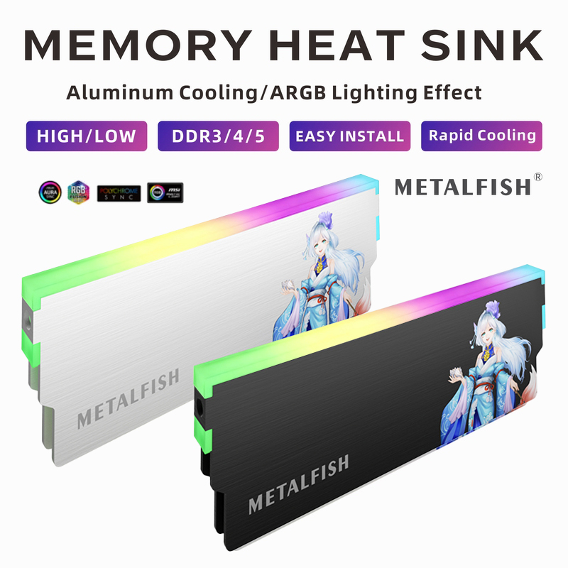 METALFISH DRAM Heatsink 5V-3PI - Ddr4 Desktop Ram 评论和价格